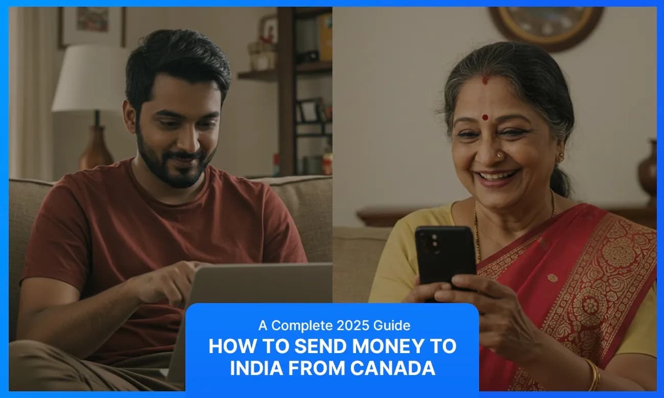 Cover image for article on how to send money to india from canada