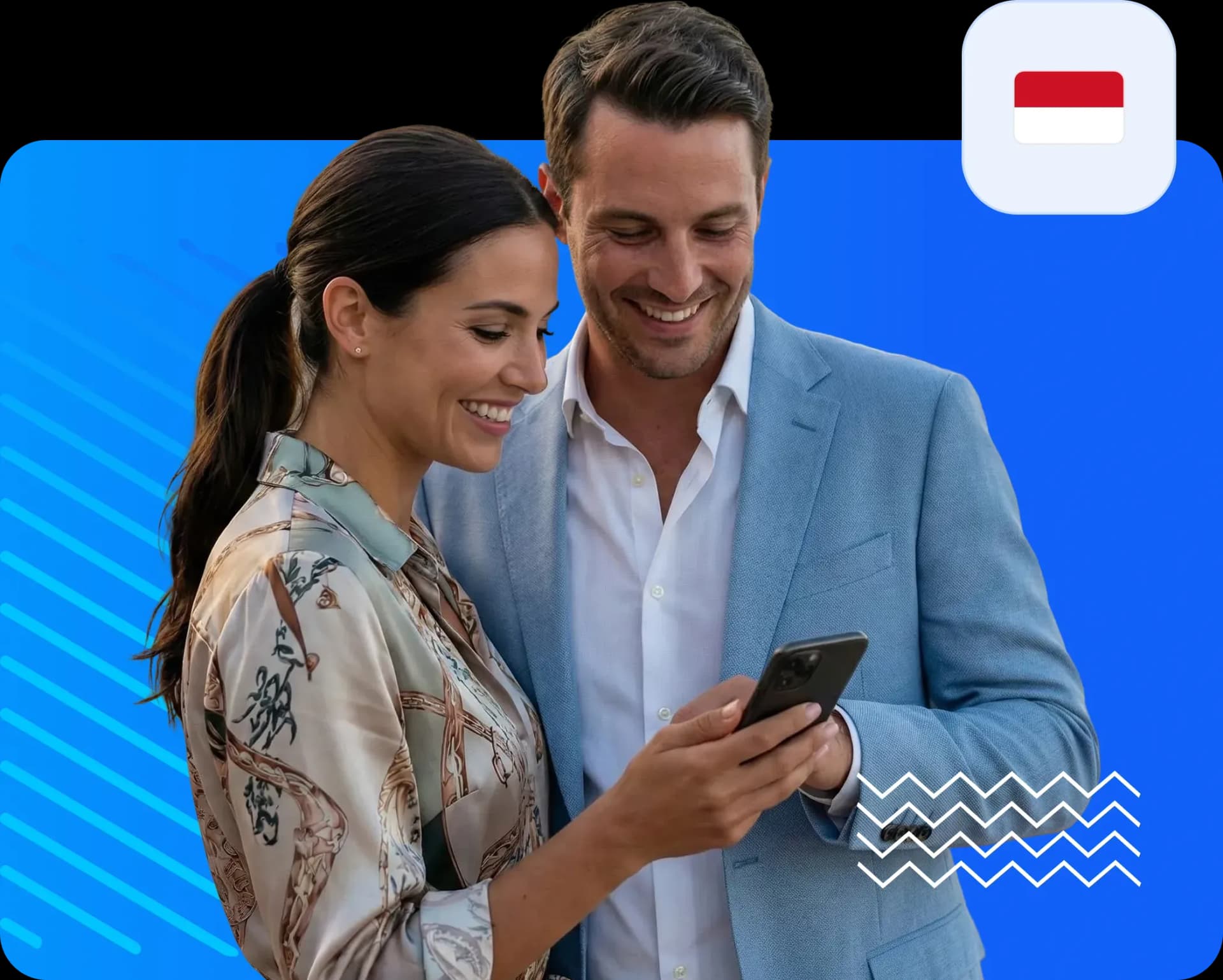 Couples using smartphone to send money to monaco c260f038a8.