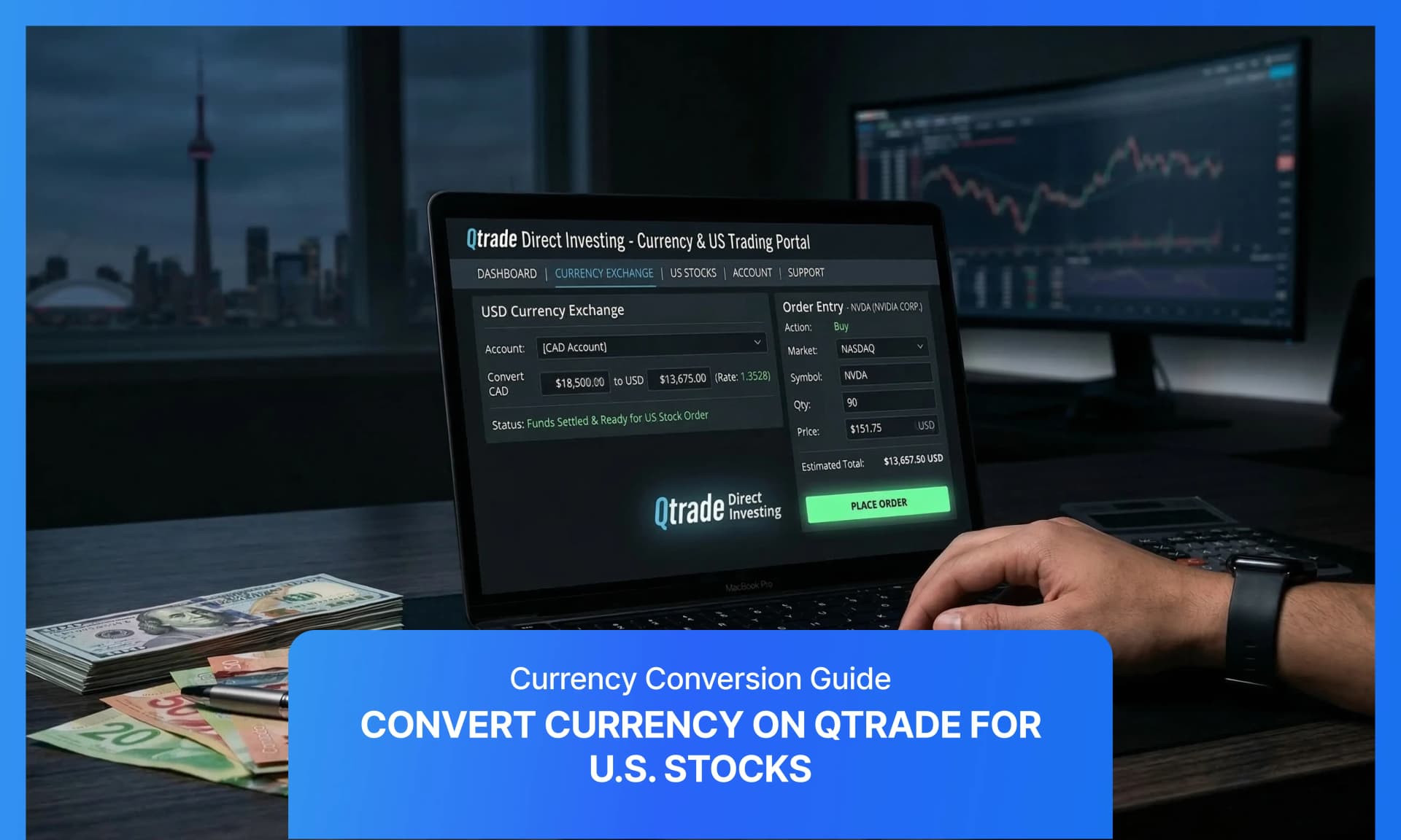 How To Exchange Currency With Qtrade Direct Investing To Buy US Stocks