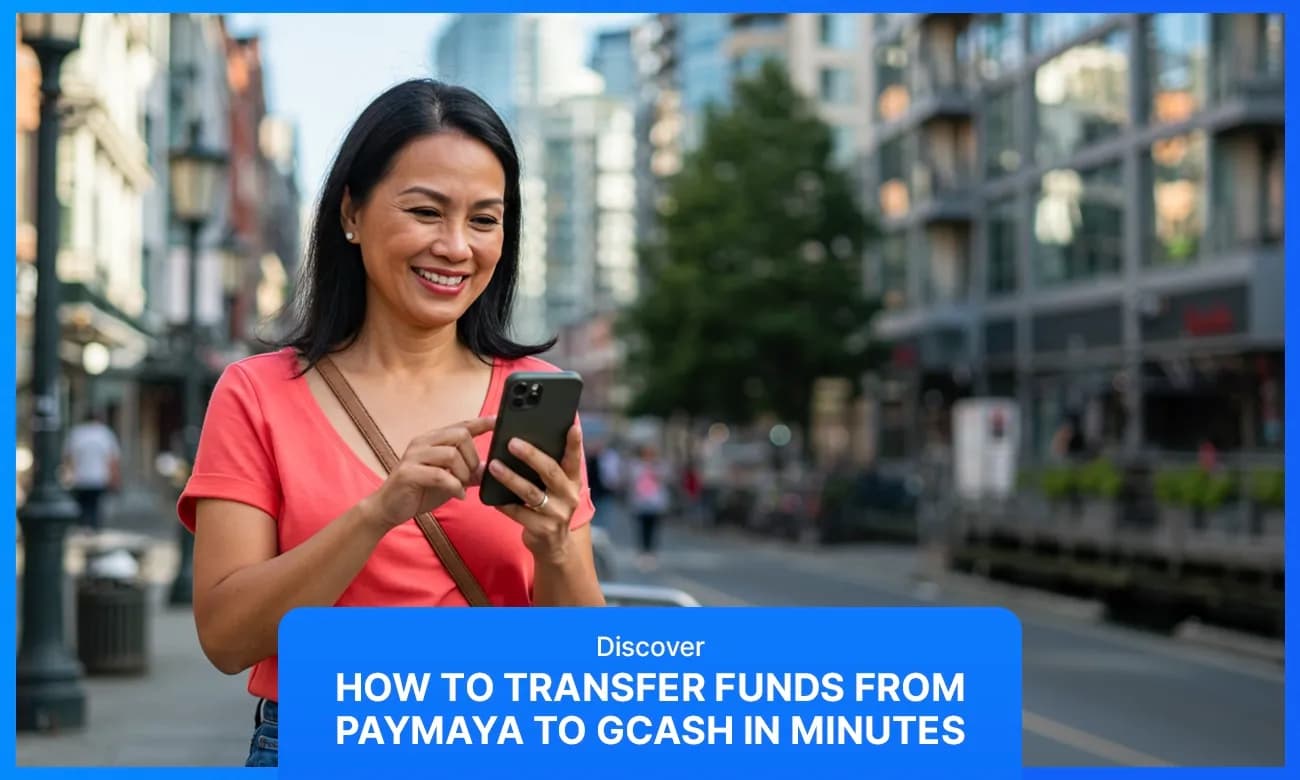 Women Transfers Funds from PayMaya to GCash