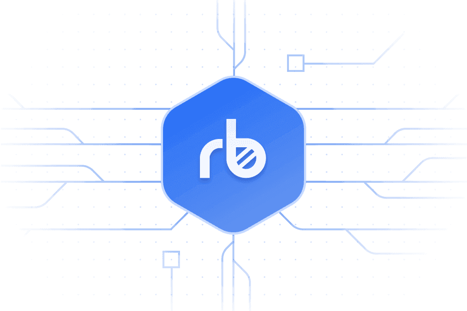 Remitbee logo over a digital network background