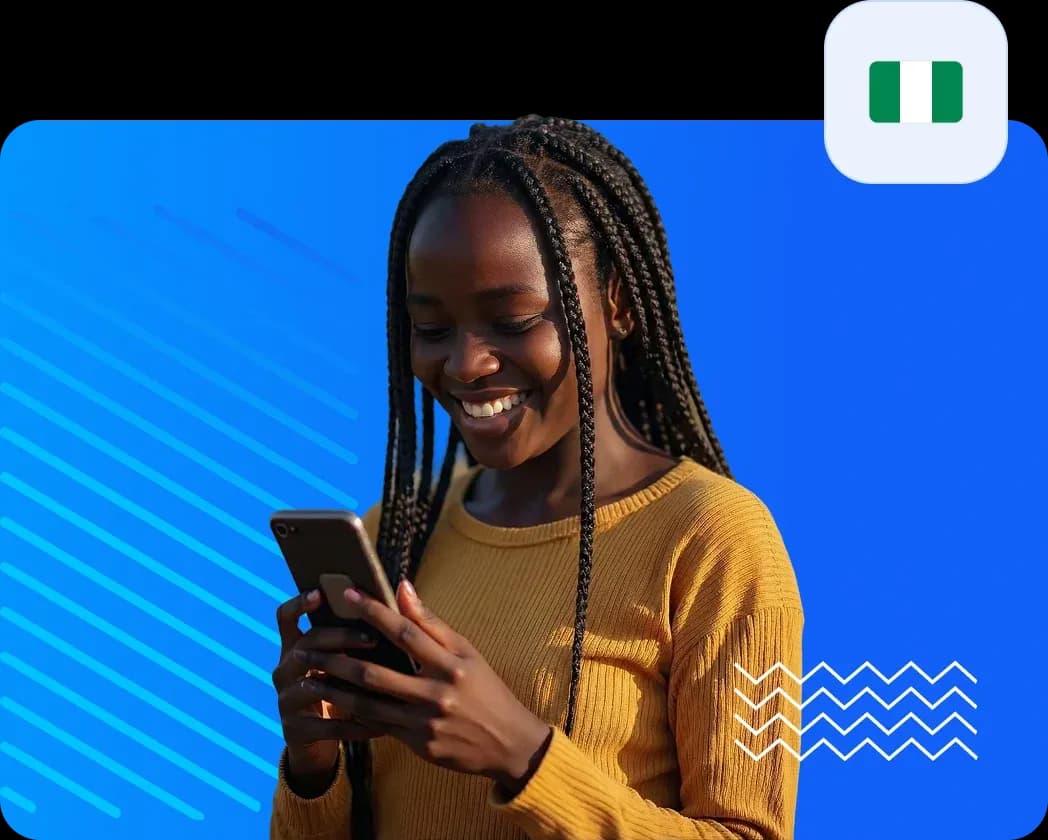 Woman using smartphone to send money to nigeria 1fd62e694a.