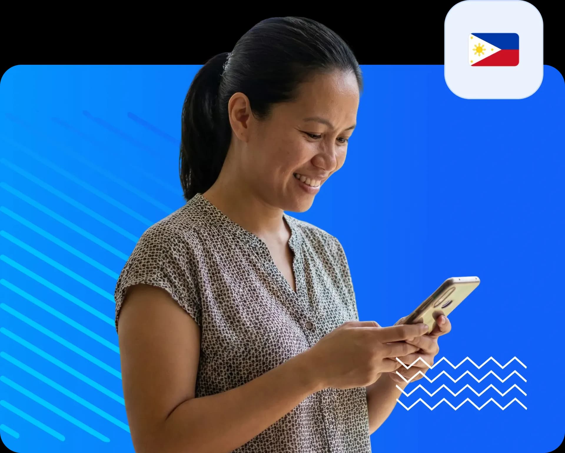 Women using smartphone to send money to philippines aad2f32473.