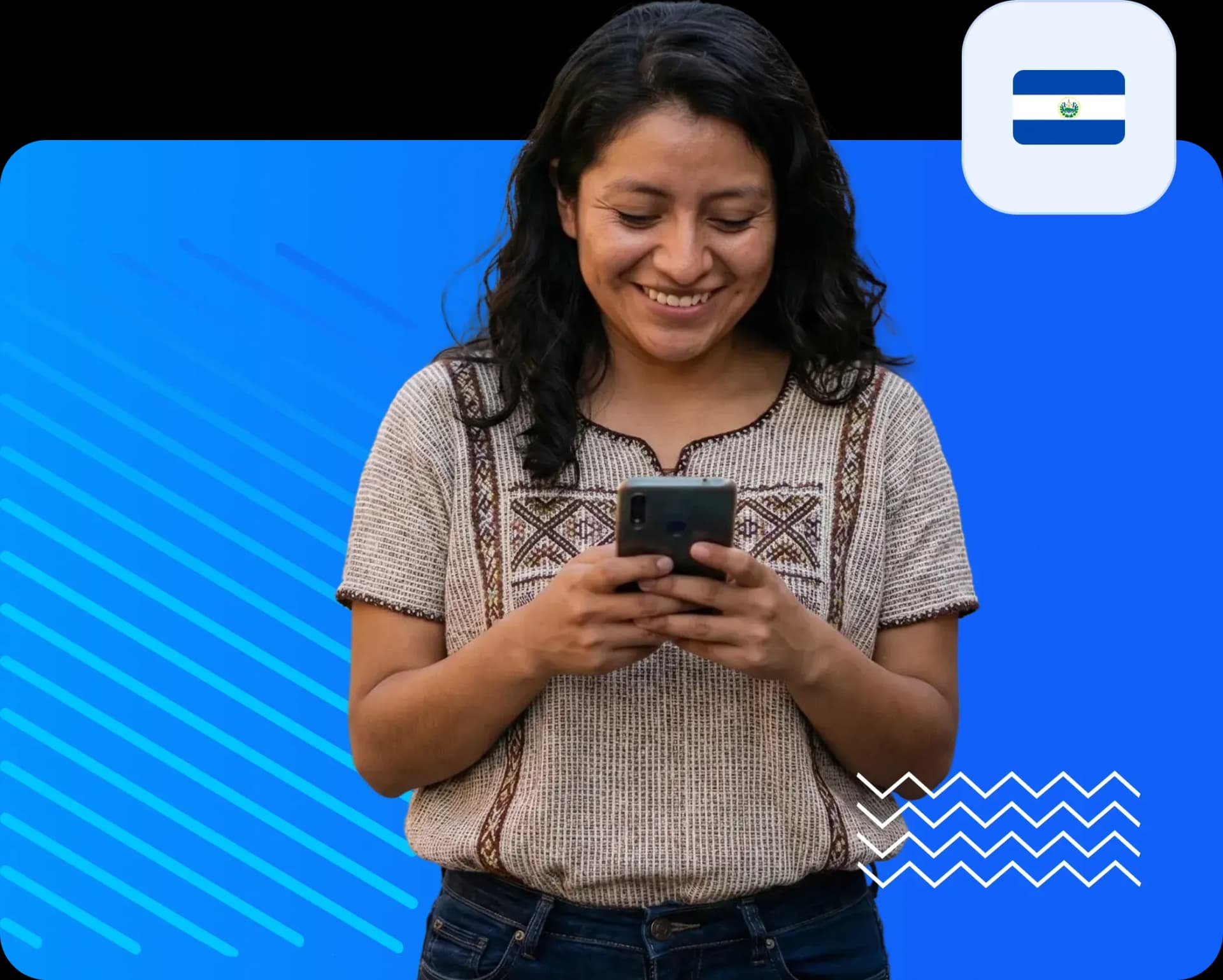 Women using smartphone to send money to el salvador 518d6512e8.