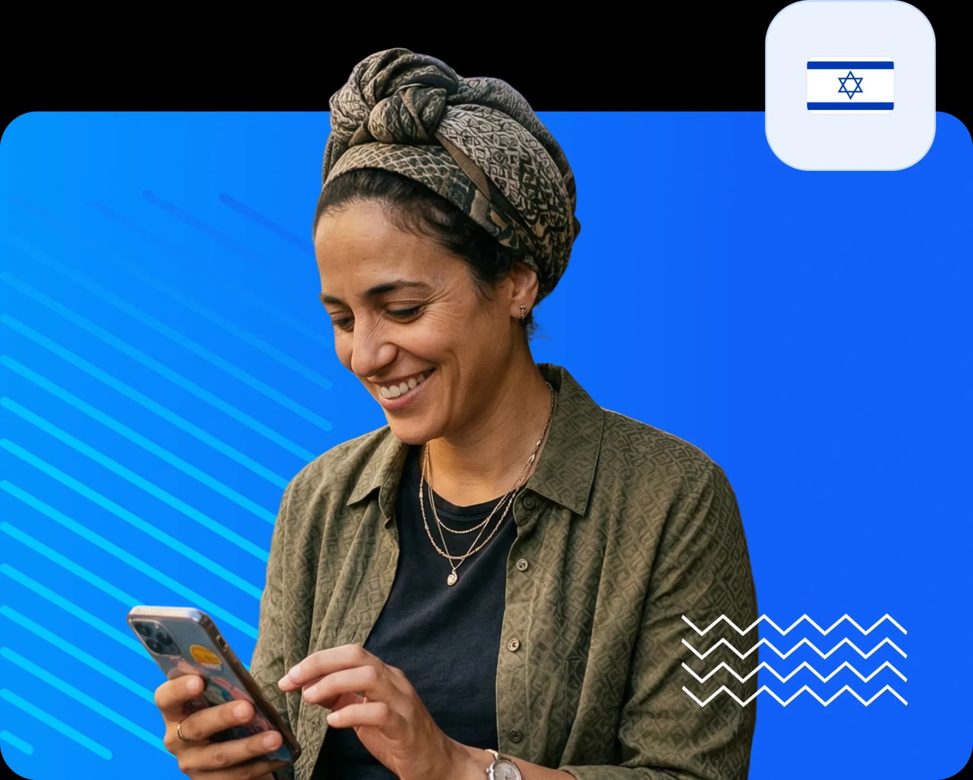 Women using smartphone to send money to israel e00943680c.