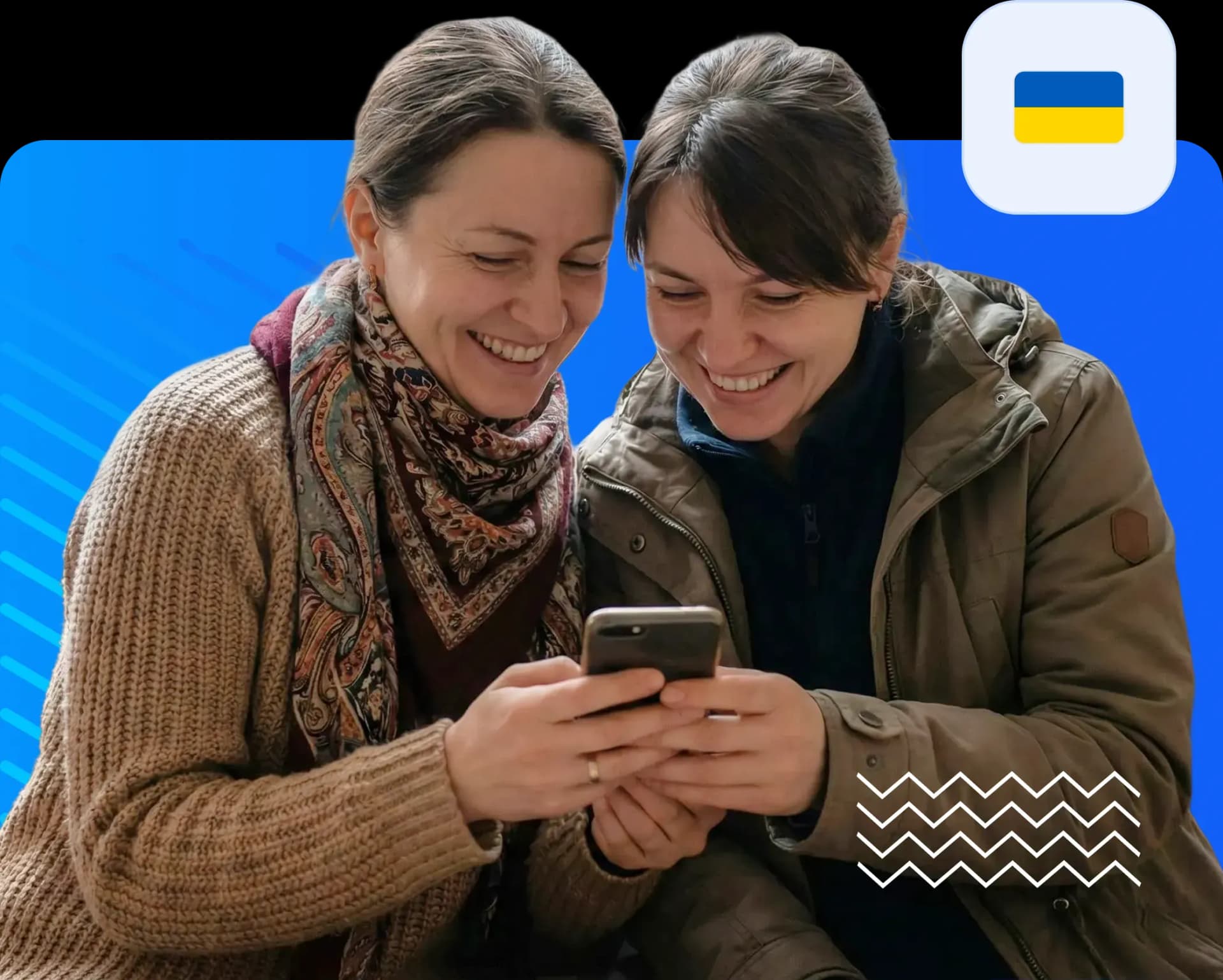 Women using smartphone to send money to ukraine 9e35a2d641.