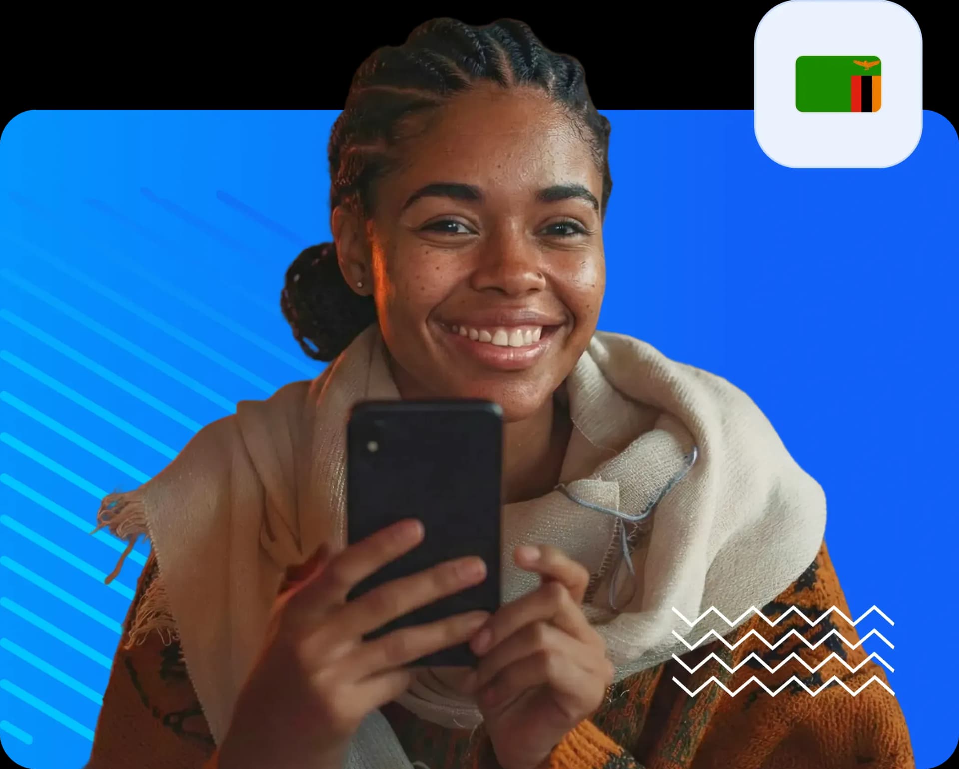 Women using smartphone to send money to zambia 3ff4514116.